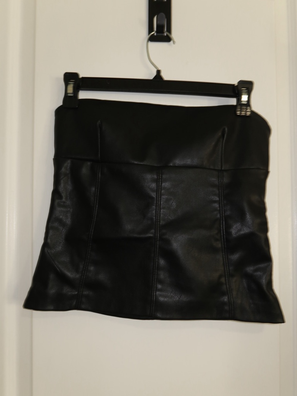Zara black leather top